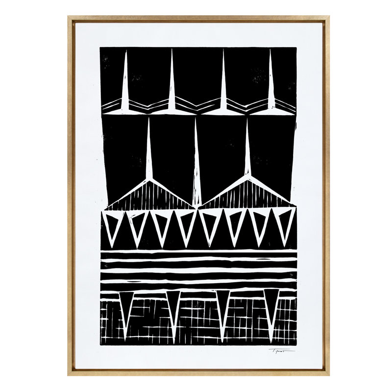 Impression sur toile encadrée Modern Modern, H 38 po x l 28 po x P 1,63 po, Encadrement doré