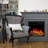 35.35“ Electric Fireplace with Remote Control-1573442149