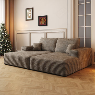 Canapé-lit moderne avec canapé-lit double et tissu moelleux pour diverses pièces