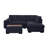 Mykala Woven Fabric Sectional Sofa with Console Ottoman-124552827