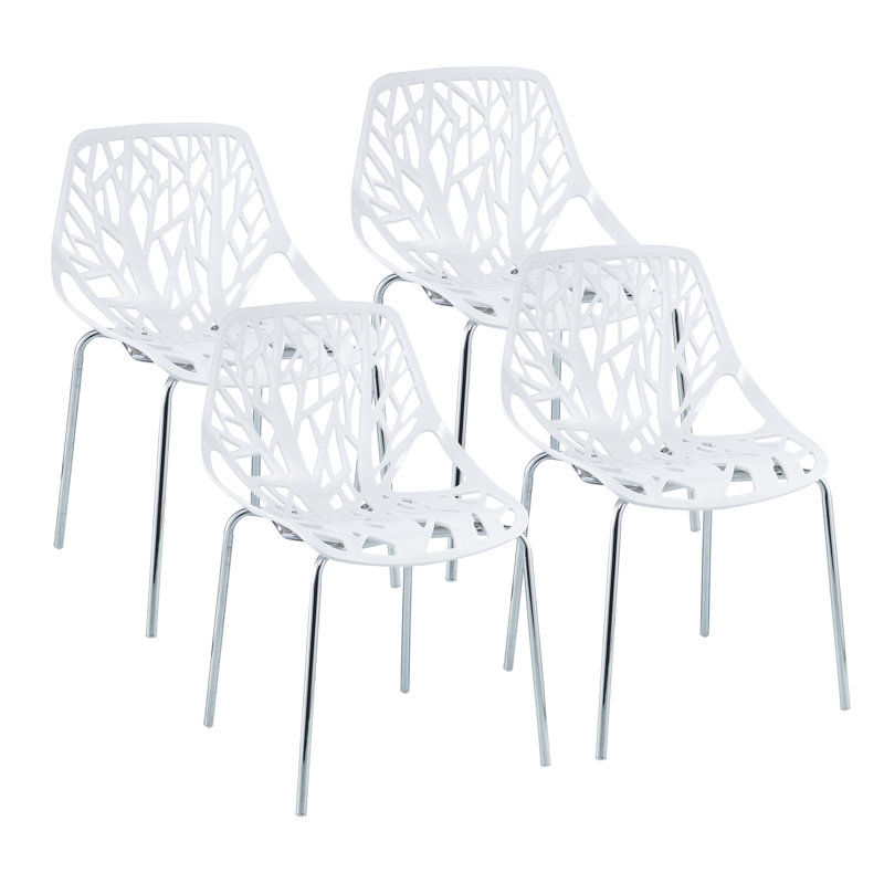 Chaise d'appoint empilable Sheppard, Blanc