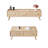 Durable Rubberwood TV And Coffee Table Set 2 - Piece Solid Wood Living Room Table Set