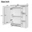 Armoire de salle de bain moderne 3-en-1 avec tablette réglable et barre à serviettes-604591195