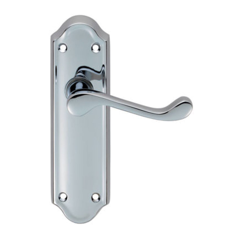 Wichita Latch Right Hand Door Handle, Polished Chrome