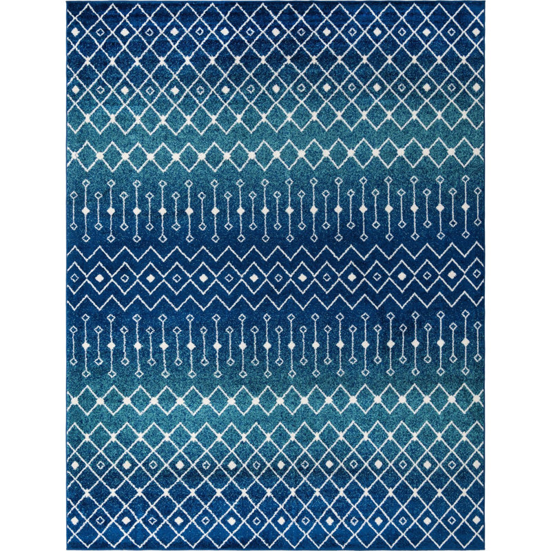 Geometric Indoor Rug, Rectangle 10'8" x 14'