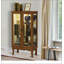 Vitrine en verre avec 4 tablettes et porte, bibliothèque de plancher sur pied pour un rangement élégant