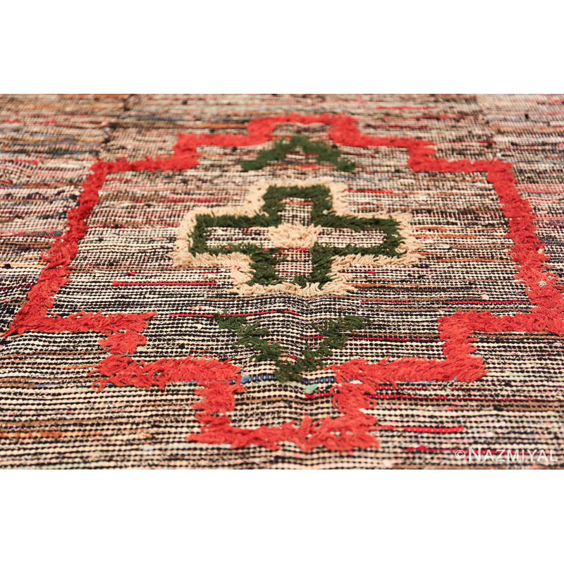 Scandinavian One-of-a-Kind 6'4" X 9'4" Area Rug in Gray/Red