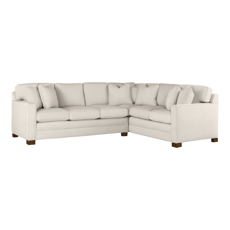 American Bungalow 2-Piece Hillcrest L-Sectional, Instant Parchment, Havana
