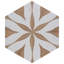 Fleur de lama 8 1/2 po x 9 3/4 po Carreau de porcelaine à motif floral en porcelaine-87395875