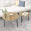 Ensemble de tables basses gigognes 27,56 po, plateau circulaire en bois pour des meubles polyvalents et peu encombrants