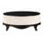 Woodmansee Round Coffee Table in Cream and Black