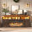  Farmhouse Fireplace TV Stand with 36" Electric Fireplace for 75/80 Inch TV, 32" H Entertainment Center with LED Light & Power Outlet, Rustic Media Console with Barn Door for Living Room-1494174794-1445152939