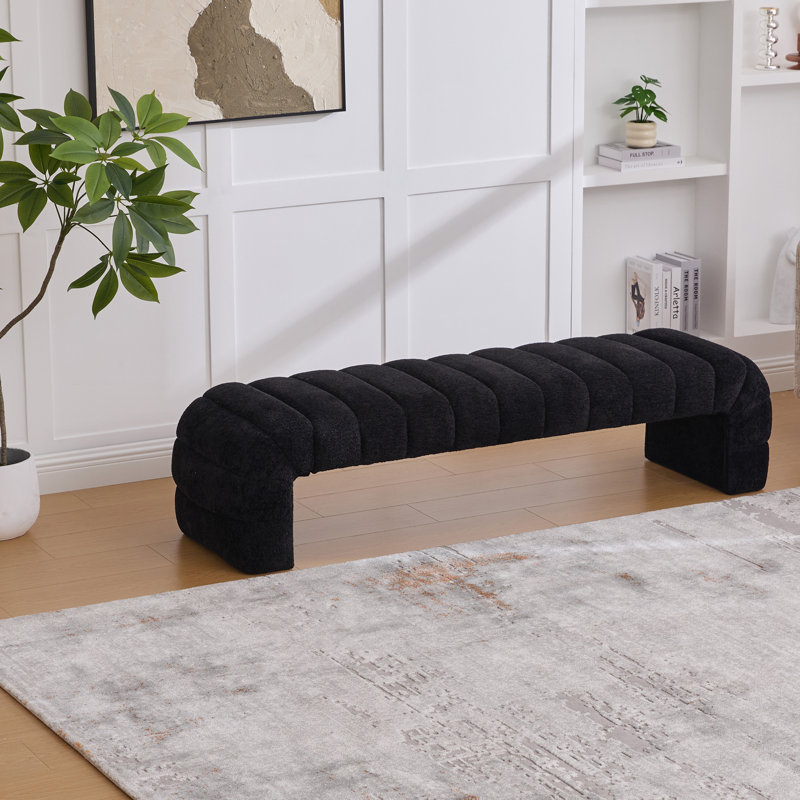 Banc avec revêtement, Noir