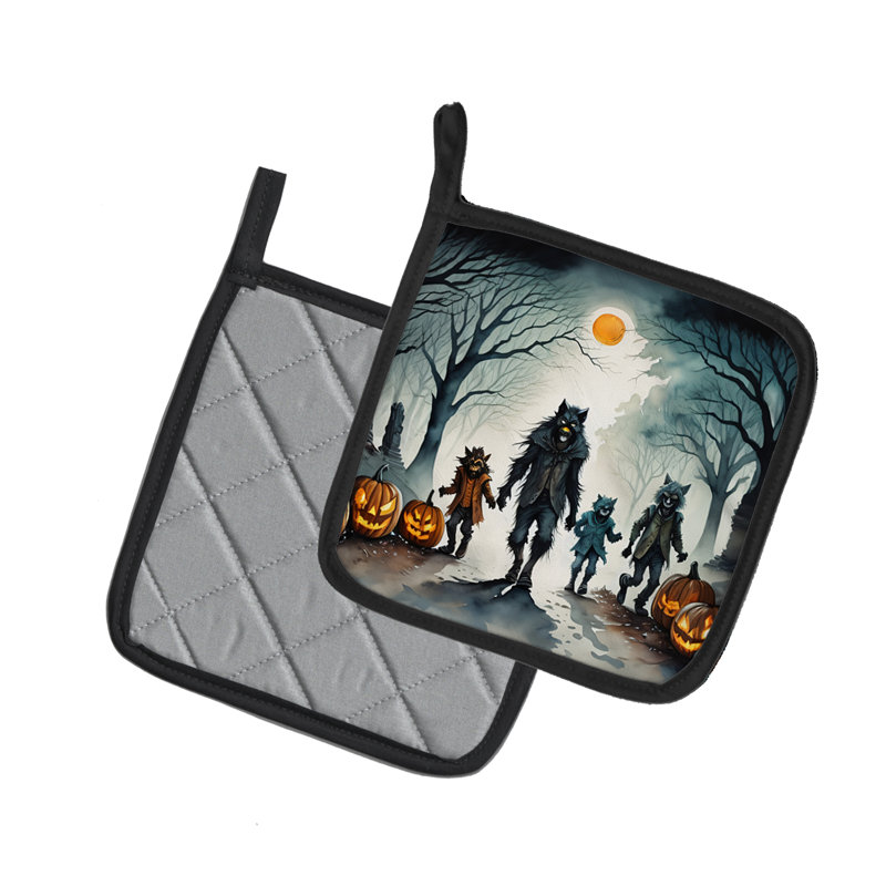 Paire de porte-casseroles Wookwolves Spooky Halloween
