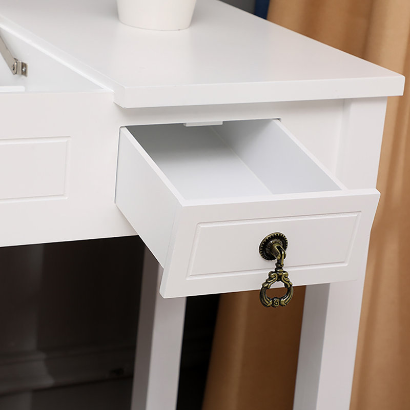 Dressing Table With Flip Single Mirror