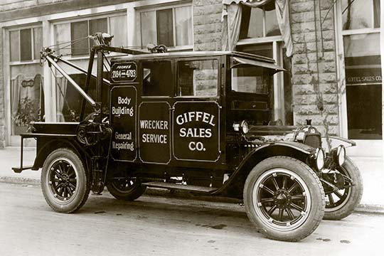 " Giffel Sales Co. Wrecker Service ", 44" H x 66" W