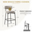 Tabouret de comptoir moderne à dossier courbé et rembourré-85609977