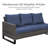 Naresa Wide Outdoor Wicker Patio Sectional with Cushions-1195354366