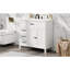 Meuble-lavabo blanc de 36 pouces avec lavabo en céramique, structure solide, poignées en aluminium, fermeture en douceur, pour la plomberie, facile à installer en bois de 36 po et blanc, design classique rétro, tiroirs, un ensemble,