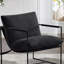 Chaise d'appoint rembourrée l 29 po avec structure en métal-64128818