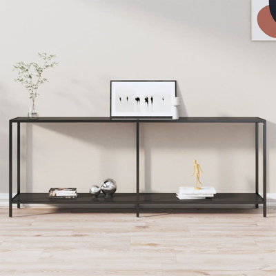 Hekkel Glass Top Console Table