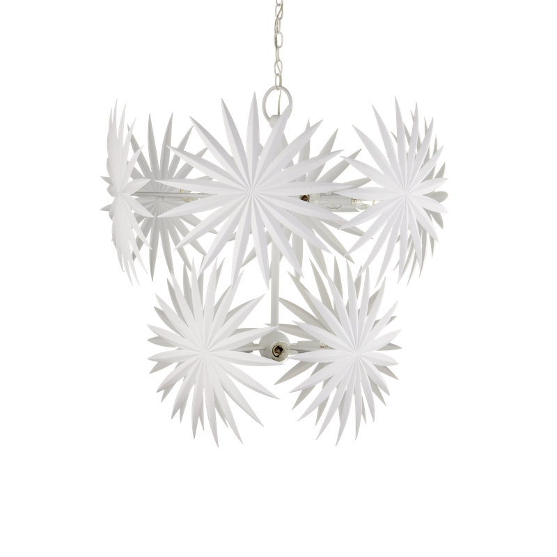 Bismarkia 10 - Light Wrought Iron Chandelier by Marjorie Skouras