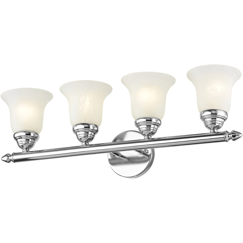 Éclairage pour meuble-lavabo 4 lumières Fey, Chrome poli
