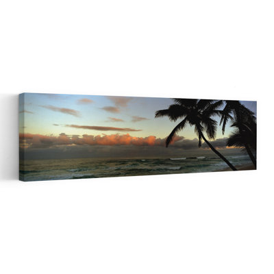 Palmiers sur la plage, Hawaï, États-Unis, abstrait, palmier contemporain, paysage, art mural