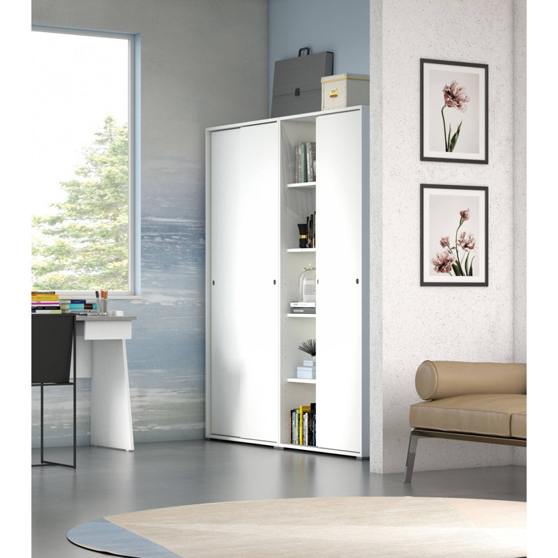 Gurtrude 2 Door Manufactured Wood Wardrobe, White