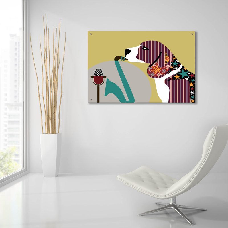 «Beagle Dog II» par Lanre Adefioyue, H 24 po x l 36 po x P 0,2 po