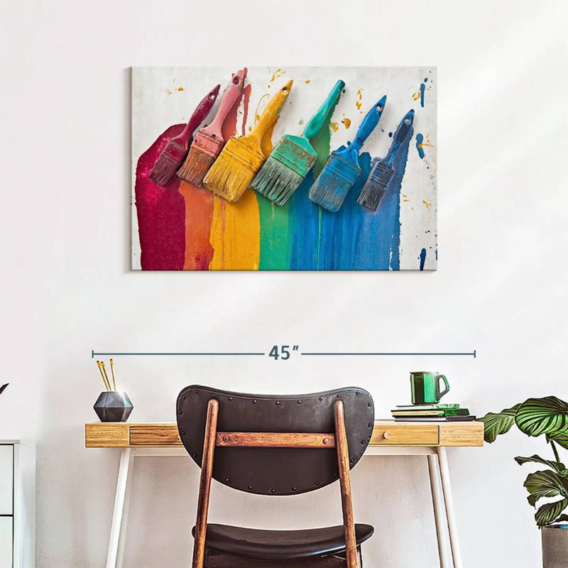 Senne Rainbow Paintbrush, 24" H x 36" W