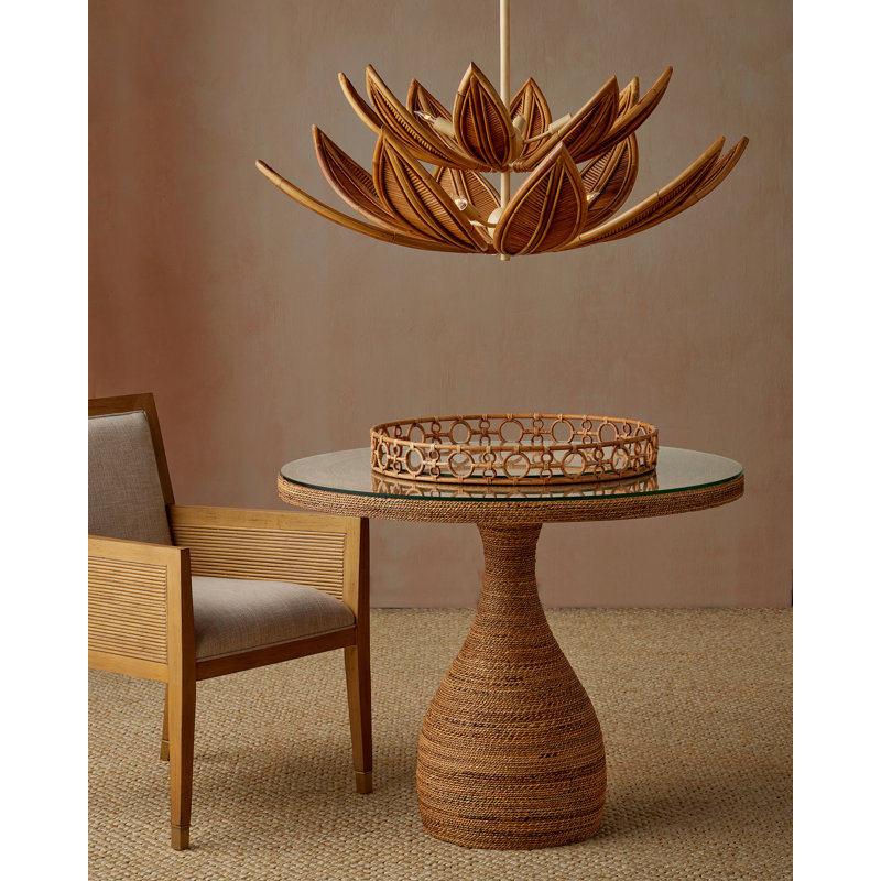 Dominica Round Mahogany Wood Dining Table