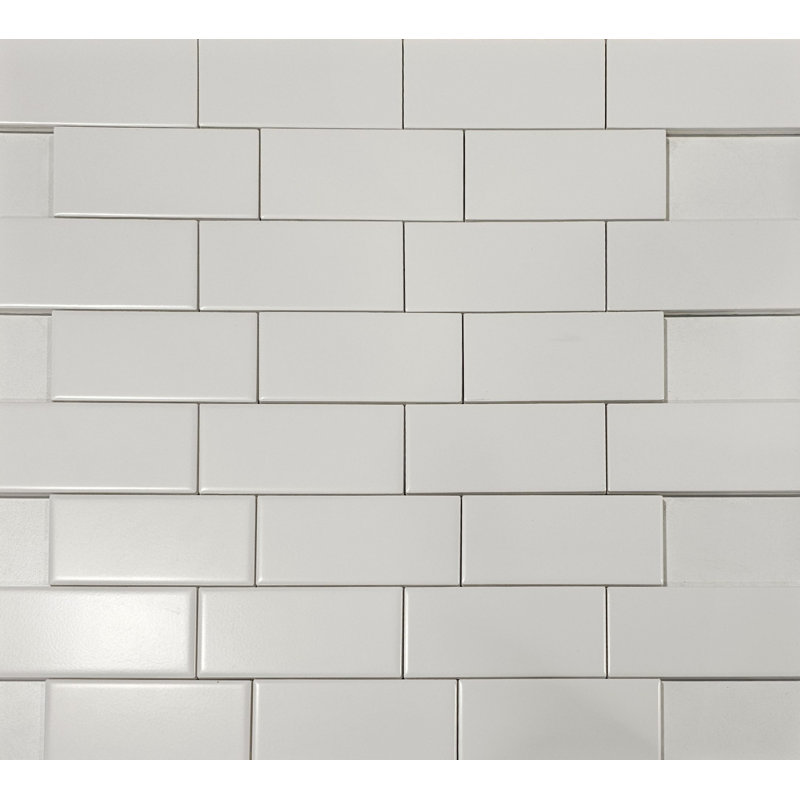 Carreau de métro blanc mat 3 po x 6 po