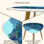 Ensemble de 2 tables basses gigognes Triangle