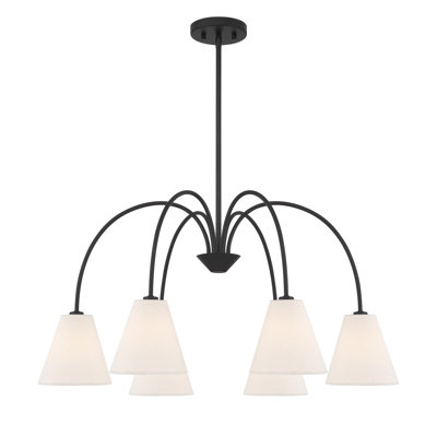 Orestis 6-Light Chandelier in Matte Black