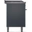 Cuisinière à double combustible de 60 po ILVE Professional Plus II, 7 brûleurs scellés, plaque chauffante, plateau français (porte vitrée)-98168245-98168248