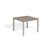Travira Square Metal Outdoor Dining Table With Umbrella Hole , 40'' in. W 40'' in. D-1940053156-1898098857