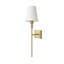 Applique murale moderne à intensité variable avec abat-jour en lin beige fuselé, applique murale 1 lumière câblée avec base moyenne E26, H 22,93 po-1441257233