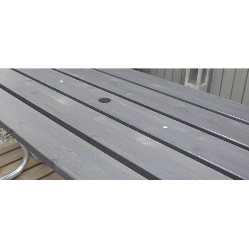 Berdeja Rectangular Outdoor Dining Table , cm W 444.5cm cm D, Grey
