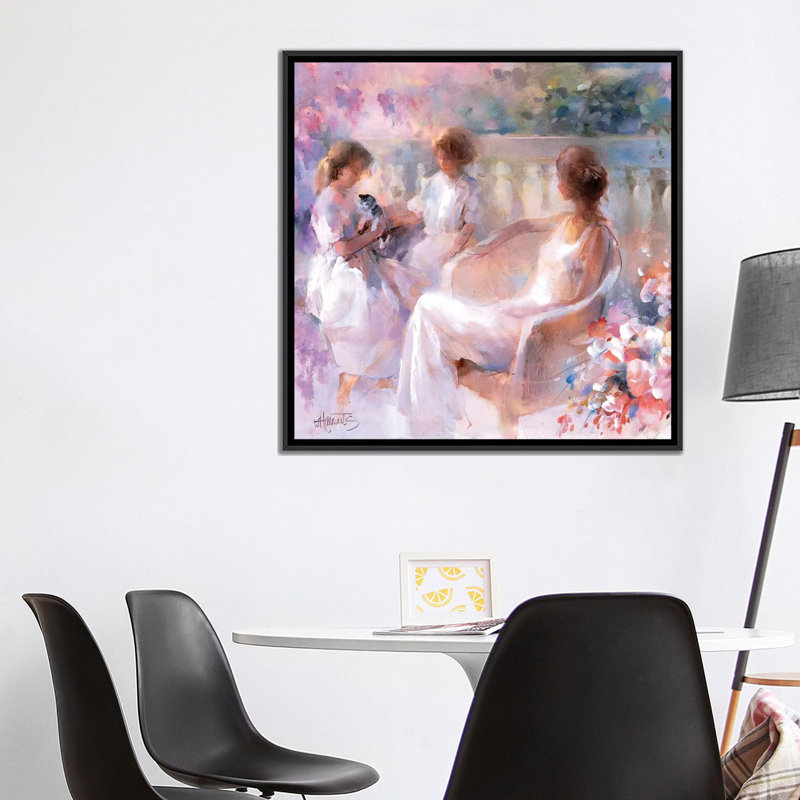«Our Kitten», reproduction sur toile, H 18 po x l 18 po x P 1,5 po, Toile avec cadre noir, Pas de tapis