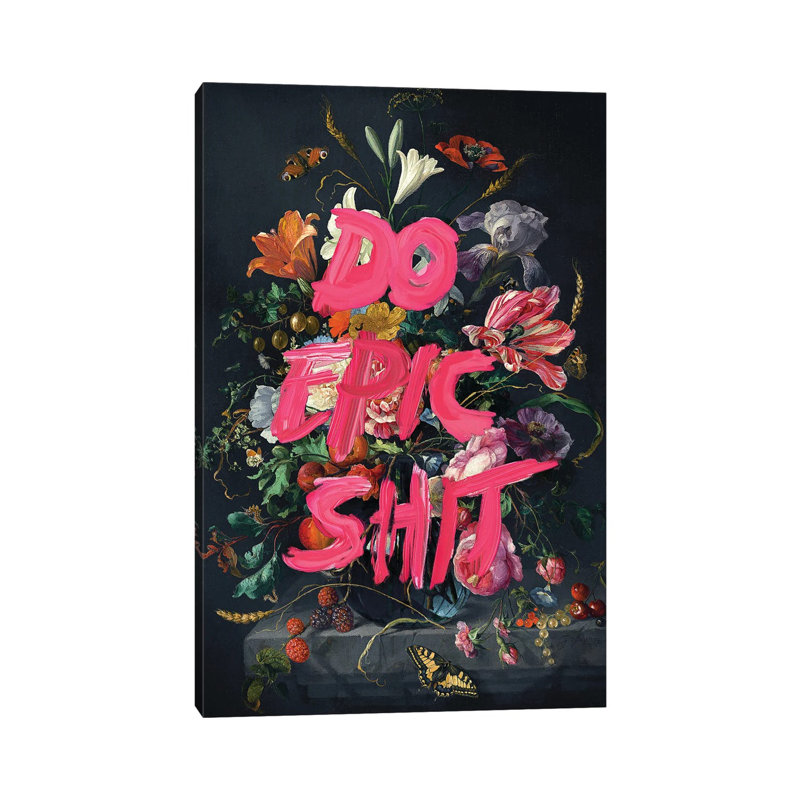 Do Epic Shit Motivational Quote Canvas Art 18x12 in