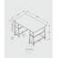 Bureau d'ordinateur, bureau personnel, ordinateur portable, tablettes de rangement, bureau de 48 po, stratifié aspect marbre blanc, métal noir, contemporain, moderne-1100380659