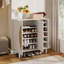 Armoire de rangement pour chaussures 20 paires avec 2 portes et 8 tablettes réglables pour le vestibule