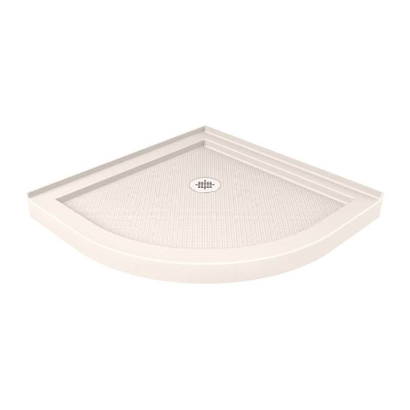 Prime 38" Frameless Clear Glass Round Sliding Shower Enclosure