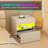 Nightstand with LED Lights, Bedside Table with Drawer and Shelf