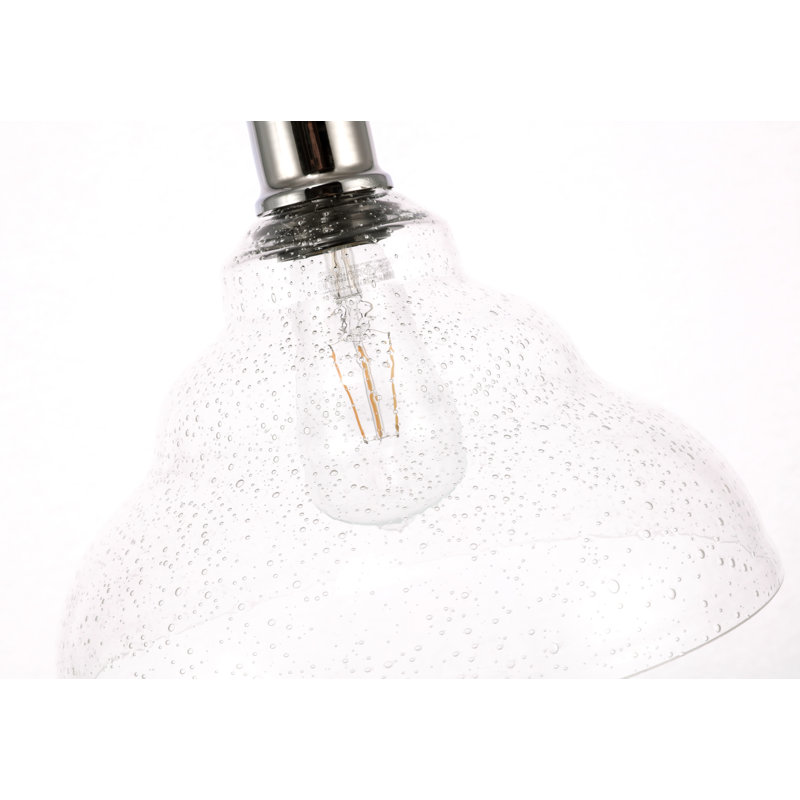 Vernia 1 - Light Single Pendant, Chrome, 10" H x 11" W x 11" D