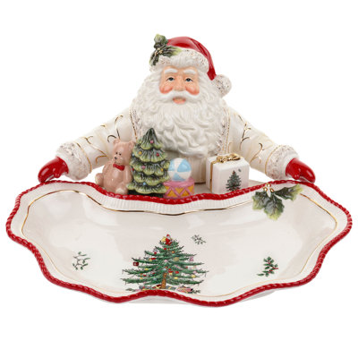 Spode Christmas Tree Figural Santa Dish