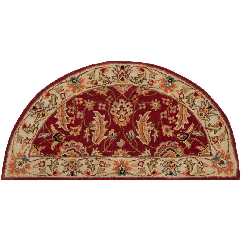 Arnedra Oriental Hand-Tufted Wool Area Rug, Half Circle 2' x 4'
