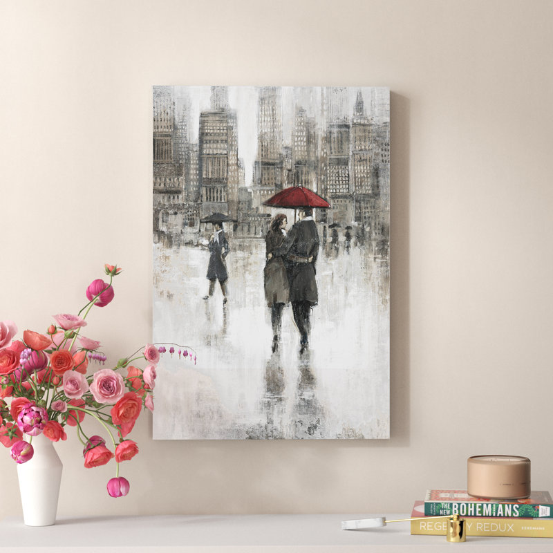 Rain in The City II by Timothy O' Toole - Painting, 30cm H x 20cm W, Wrapped Canvas