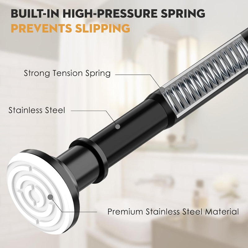 120cm Straight Wall Shower Curtain Pole